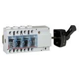 Isolating switch Vistop - 160 A - 4P - side handle, black - 9 modules