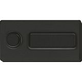 Wireless bell pushbutton without battery or wire, anthracite mat