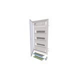 Hollow wall compact distribution board, 3-rows, flush sheet steel door