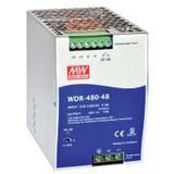 WDR-480-24 DIN rail power supply, 480W, 24V, 20A, MEAN WELL