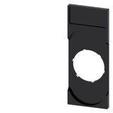 Label holder  twin pushbutton flat, black,   3SU1900-0AK10-0AA0-Z X90