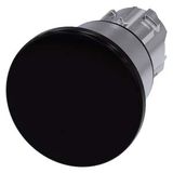 Mushroom pushbutton, 22 mm, round, metal, shiny, black, 40 mm, latching, 3SU1050-1BA10-0AA0-Z Y15