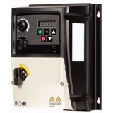 Variable frequency drive, 115 V AC, single-phase, 4.3 A, 0.75 kW, IP66/NEMA 4X, 7-digital display assembly, Local controls, Additional PCB protection,