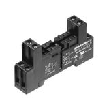 Relay socket, flat design, IP20, 2 CO contact , 8 A, Screw connection