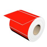 Device marking, Self-adhesive, halogen-free, 101 mm, Polyester, red