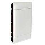 LEGRAND 3X18M FLUSH CABINET WHITE DOOR E + N  TERMINAL BLOCK FOR MASONRY WALL