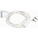 Euro ext. cord, with switch, 3m white