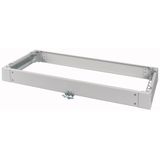 Cable arrangement plinth for floor standing distribution board IP54, HxWxD=75x850x400mm, grey