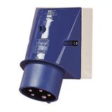 Wall mounted inlet, 32A5p9h230V, IP44