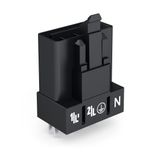 Plug for PCBs straight 4-pole black