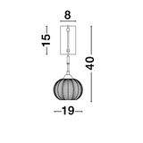 Clear Glass & Satin Gold Metal LED E27 1x12 Watt 230 Volt IP20 Bulb Excluded L: 19 W: 13.5 H: 40 cm