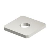 GMS 1 VP A4  Connecting plate, with one hole, 40x40x4, Stainless steel, material 1.4571 A4, 1.4571 without surface. modifications, additionally treated