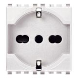 2P+E 16A universal outlet white