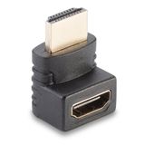 HDMI Female to HDMI Male 90 Degree Right Angle Adapter - Up 90° adapter with Male to Female connections