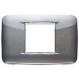 Round plate 2centM Bright Atlantic grey