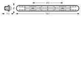 Weather-proof luminaires Nextrema Lens Anthracite ETDD 50W 8200lm Narrow (N) IP66 IK04 3 SDCM 6634251