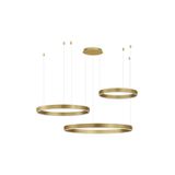 2700-6000K Changing CCT & Dimming Brass Gold Aluminium   & Acrylic   LED 140 Watt 230 Volt  7840Lm IP20   D1: 60 D2: 80 D3: 100 H: 250 cm Adjustable Height