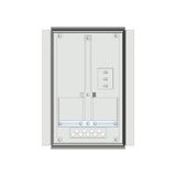 Meter box insert 1-row, 1 meter board / 8 Modul heights