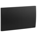 Mallia Senses 2 gang blanking plate - Matt Black