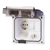 DOMESTIC INTERLOCKED SOCKET 2P+E IP56