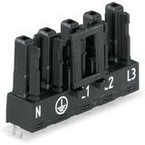 Socket for PCBs straight 5-pole black