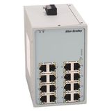 Allen-Bradley 1783-US16T2S Stratix 2000 unmanaged switch, 16 copper 10/100 ports, 2 100 meg. fiberSFP slots