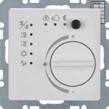 Thermostat with push-button interface, Q.1/Q.3, polar white velvety