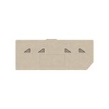 End plate (terminals), 92.45 mm x 2.5 mm, dark beige