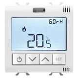 CONNECTED THERMOSTAT WITH HUMIDITY MEASURE - ZIGBEE - 100-240 V ac 50/60 Hz - NA  5A (AC1) 240  V ac - 2 MODULES - SATIN WHITE - CHORUSMART