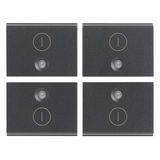 Four half-buttons 1M I/O symbols grey