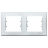 Sedna - horizontal 2-gang frame - grey