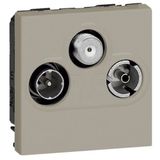 Arteor Television, Radio and Satellite Star Socket 2 Module Champagne