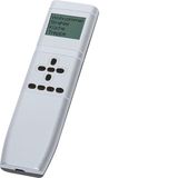 Wireless 50-way remote control with display and rechargeable battery, with wall holder and charger, top painted aluminium, bottom anthracite-soft paint