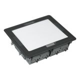 Underfloor boxes 16/20 mod. -comp. cover with customizable and ergonomic handle
