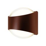 Misano Curve IP65 Bi-Directional Wall Light Cool White Rust