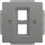 2561-02-803 CoverPlates (partly incl. Insert) Busch-axcent®, solo® grey metallic