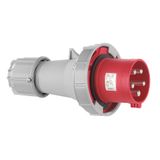 CEE plug, IP67, 63A, 5-pole, 400V, 6h, red