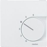 Central plate for room temperature controller insert with changeover contact, polar white, System M