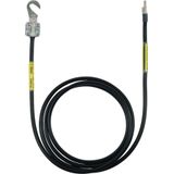 Earthing cable 10mm² / L 2.0m black w. 1 cable lug (B)M8/M10, 1 pin ca