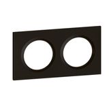 Dooxie square plate 2 positions, velvet black finish