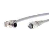 Cable with connectors on both cable ends, M12 straight socket (female)
