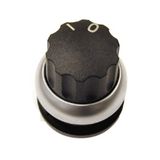 Knob switch, 2 pos. 60ø stay-put, `I/0ï, rotary head