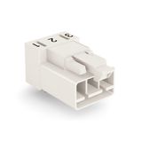 Plug for PCBs angled 3-pole white