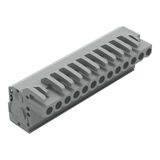 1-conductor female connector, angled CAGE CLAMP® 2.5 mm² gray