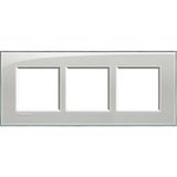 LL - cover plate 2x3P 57mm cold grey