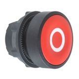Harmony XB5, Push button head, plastic, flush, red, Ø22, spring return, marked O