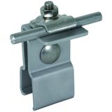 Roof conductor holder Al for Rd 6-10mm f. tin roofs with rectang. stan
