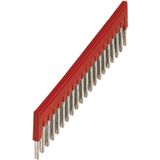 PLUG-IN BRIDGE, 20POINTS FOR 4MM² TERMINAL BLOCKS, RED