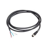 Radio frequency identification XG, Modbus shielded cable, M12 female connector, end with free wires, IP67, 10 m