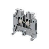 MODULAR TERMINAL BLOCKS, FEED-THROUGH, SCREW CLAMP TERMINAL BLOCK, RED, PRODUCT SPACING .235 IN [6 MM], 2 POSITION, SCREW TERMINAL